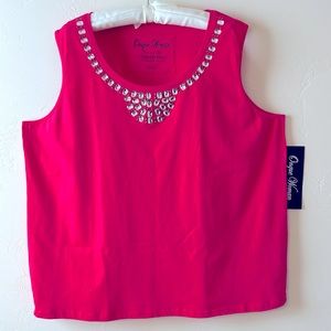 2X NWT Onque Woman Embellished Sleeveless Top